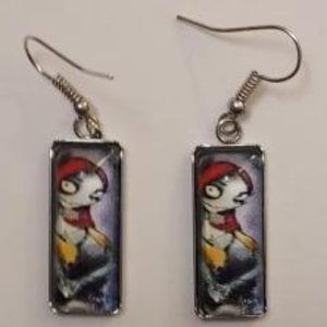 Halloween Rectangle Shape (Sally) Dangle Earrings